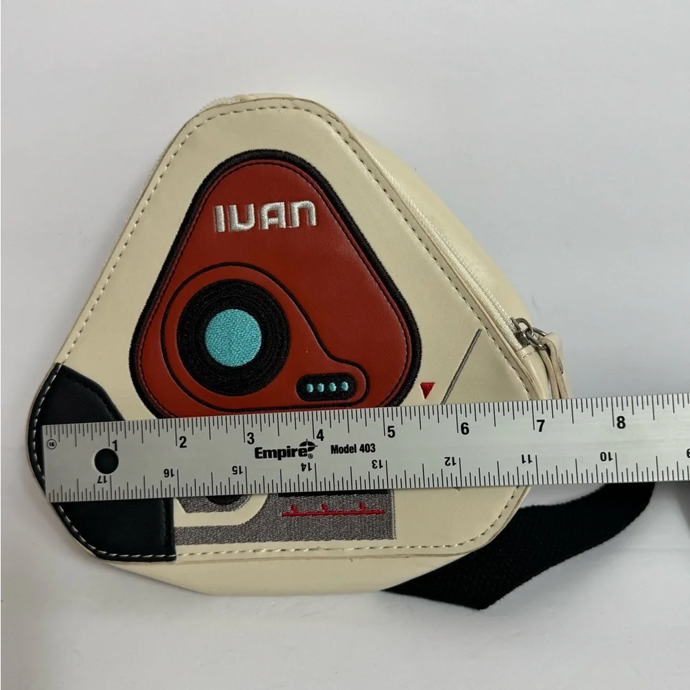 Cream and Red‎ Triangle Crossbody Bag